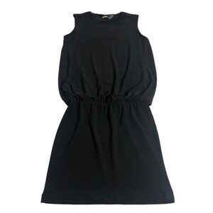 Norma Kamali Kulture Dress Womens XS Black Blouson Sleeveless Stretch